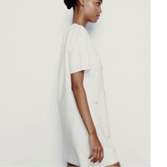 NWT FAUX SUEDE JEWEL DRESS Sz XS - Picture 9 of 11